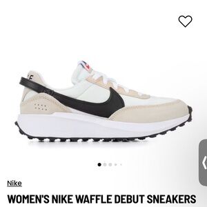 Nike Women's Waffle Debut Sneakers - Black, White, and Tan